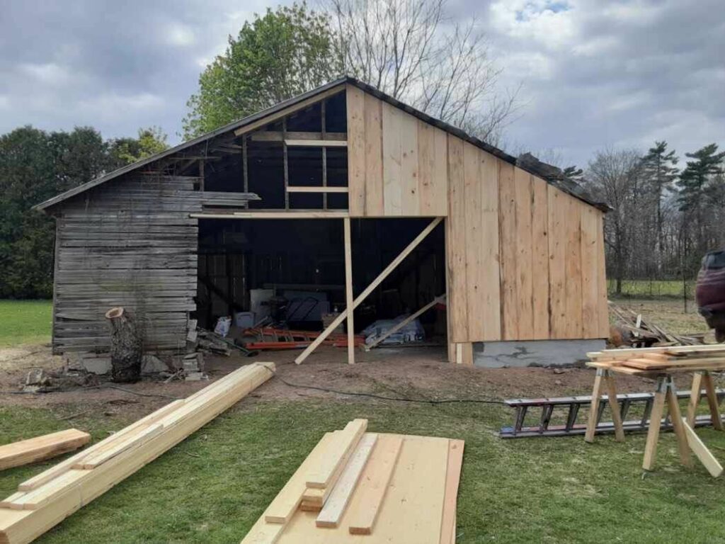 Installing Barn Board